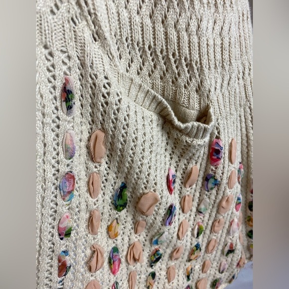 Anthropologie camel hair blend and silk ribbon weave long line cardigan‎ - Picture 7 of 10